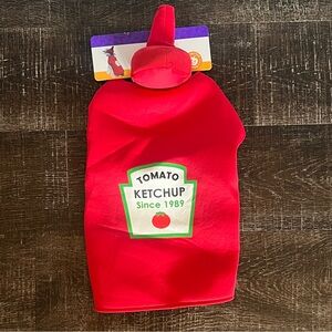 Funny Red Tomato Ketchup Bottle Pet Costume Size Medium NEW!